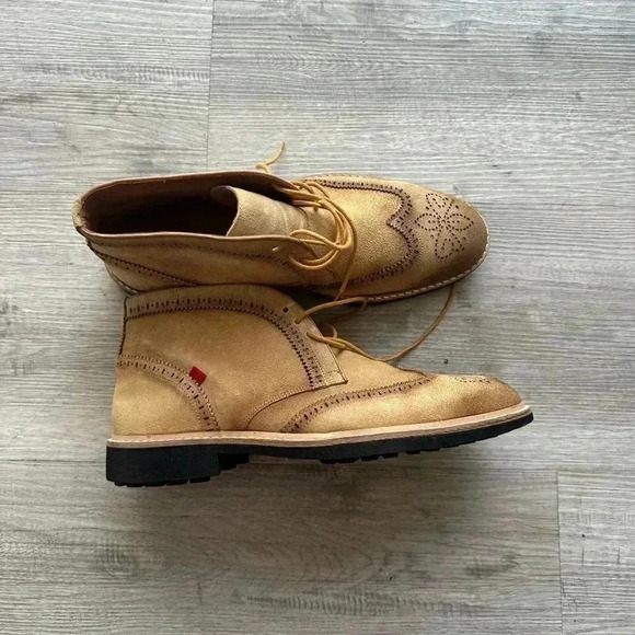 Marc Joseph Mens Vestry St Mustard Suede Ankle Boots Size 10 - Picture 4 of 8